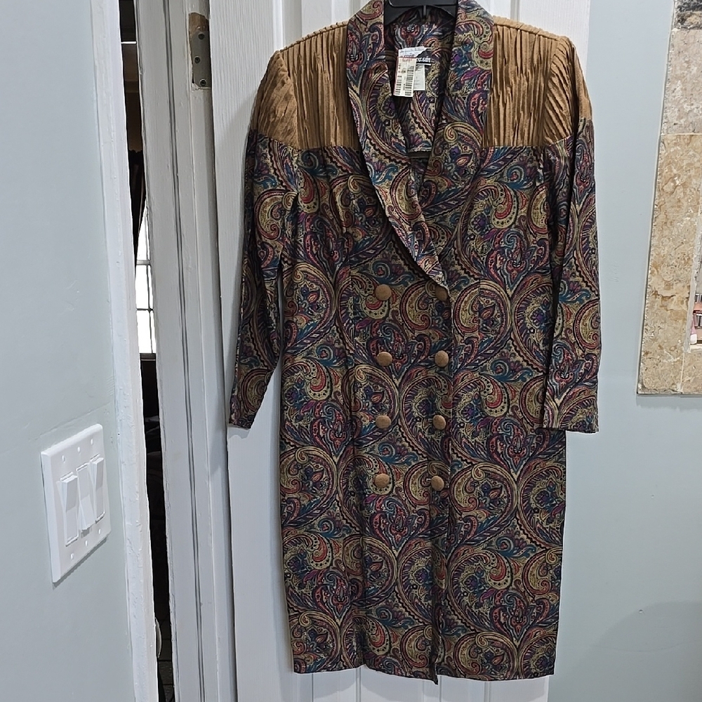 Vintage Paisley Long Coat